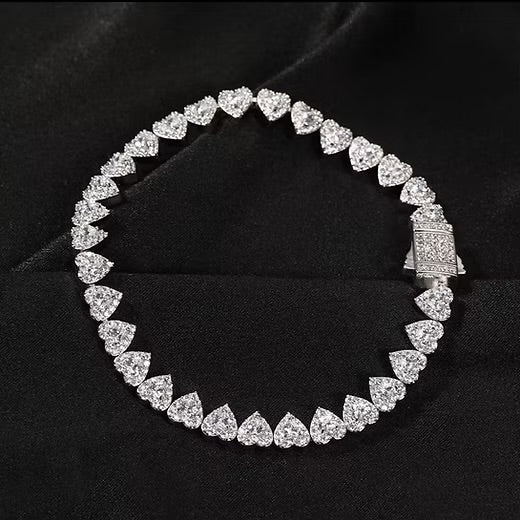 Heart Tennis Bracelet